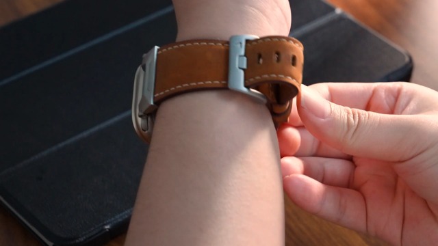 Bouixel Genuine Leather Band Compatible with Apple Watch Ultra 3